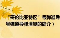 “哥伦比亚特区”号弹道导弹潜艇（关于“哥伦比亚特区”号弹道导弹潜艇的简介）