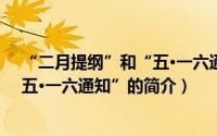 “二月提纲”和“五·一六通知”（关于“二月提纲”和“五·一六通知”的简介）