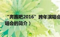 “奔跑吧2016”跨年演唱会（关于“奔跑吧2016”跨年演唱会的简介）