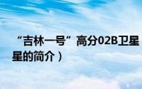 “吉林一号”高分02B卫星（关于“吉林一号”高分02B卫星的简介）