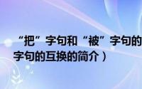 “把”字句和“被”字句的互换（关于“把”字句和“被”字句的互换的简介）