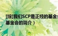 [综]我们SCP是正经的基金会（关于[综]我们SCP是正经的基金会的简介）