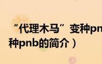 “代理木马”变种pnb（关于“代理木马”变种pnb的简介）