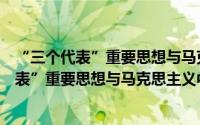 “三个代表”重要思想与马克思主义中国化（关于“三个代表”重要思想与马克思主义中国化的简介）