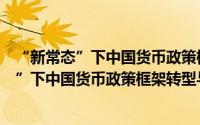 “新常态”下中国货币政策框架转型与重构（关于“新常态”下中国货币政策框架转型与重构的简介）