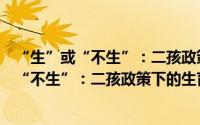 “生”或“不生”：二孩政策下的生育响应（关于“生”或“不生”：二孩政策下的生育响应的简介）