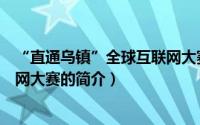 “直通乌镇”全球互联网大赛（关于“直通乌镇”全球互联网大赛的简介）