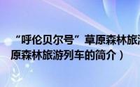 “呼伦贝尔号”草原森林旅游列车（关于“呼伦贝尔号”草原森林旅游列车的简介）