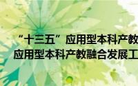 “十三五”应用型本科产教融合发展工程（关于“十三五”应用型本科产教融合发展工程的简介）