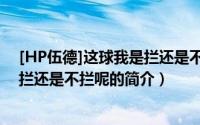 [HP伍德]这球我是拦还是不拦呢（关于[HP伍德]这球我是拦还是不拦呢的简介）