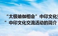 “太极瑜伽相会”中印文化交流活动（关于“太极瑜伽相会”中印文化交流活动的简介）