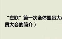 “左联”第一次全体盟员大会（关于“左联”第一次全体盟员大会的简介）