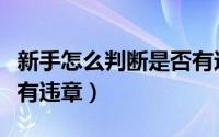 新手怎么判断是否有违章（新手如何判断是否有违章）