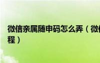 微信亲属随申码怎么弄（微信随申办亲属随申码申请图文教程）