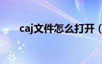 caj文件怎么打开（caj文件怎么打开）