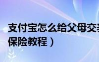 支付宝怎么给父母交养老保险（支付宝交养老保险教程）