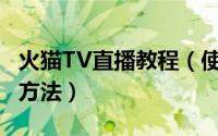 火猫TV直播教程（使用OBS开启火猫TV直播方法）