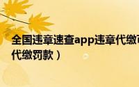 全国违章速查app违章代缴可信吗（违章查询助手app怎么代缴罚款）