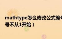 mathtype怎么修改公式编号（MathType怎么设置公式编号不从1开始）