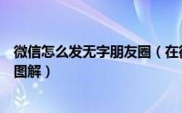 微信怎么发无字朋友圈（在微信朋友圈发送空白内容的方法图解）