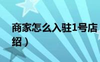 商家怎么入驻1号店（1号店开店流程详细介绍）