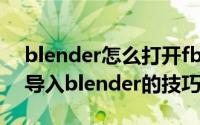 blender怎么打开fbx格式的文件（fbx文件导入blender的技巧）