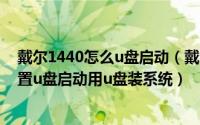 戴尔1440怎么u盘启动（戴尔1440-256笔记本电脑怎样设置u盘启动用u盘装系统）