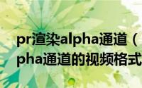 pr渲染alpha通道（Premiere怎么输出带Alpha通道的视频格式）