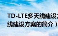 TD-LTE多天线建设方案（关于TD-LTE多天线建设方案的简介）