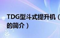 TDG型斗式提升机（关于TDG型斗式提升机的简介）