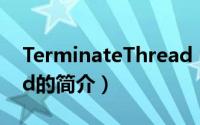 TerminateThread（关于TerminateThread的简介）