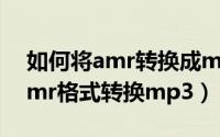 如何将amr转换成mp3/wav等手机铃声（amr格式转换mp3）