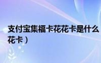 支付宝集福卡花花卡是什么（支付宝集五福怎么快速获得花花卡）