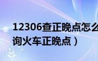 12306查正晚点怎么查（手机12306怎么查询火车正晚点）