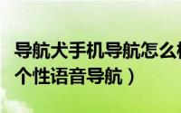 导航犬手机导航怎么样（手机导航犬怎么更换个性语音导航）