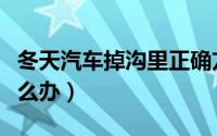 冬天汽车掉沟里正确方法（冬天汽车掉沟里怎么办）