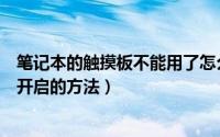 笔记本的触摸板不能用了怎么办（诊断触摸板是坏了还是没开启的方法）