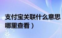 支付宝关联什么意思（支付宝账户关联账户在哪里查看）