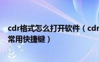 cdr格式怎么打开软件（cdr格式文件用什么软件打开附cdr常用快捷键）