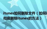 itunes如何删除文件（如何彻底删除itunes,针对于WIN7下彻底删除itunes的方法）