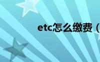 etc怎么缴费（etc如何缴费）