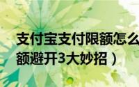 支付宝支付限额怎么办（支付宝20W支付限额避开3大妙招）