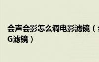 会声会影怎么调电影滤镜（会声会影怎么下载安装级的特效G滤镜）