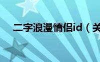 二字浪漫情侣id（关于二字浪漫情侣id）