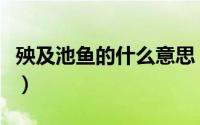 殃及池鱼的什么意思（殃及池鱼的上一句什么）