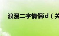 浪漫二字情侣id（关于浪漫二字情侣id）