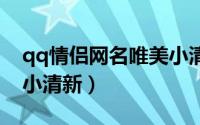 qq情侣网名唯美小清新（浪漫情侣网名唯美小清新）