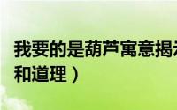 我要的是葫芦寓意揭示（我要的是葫芦的寓意和道理）