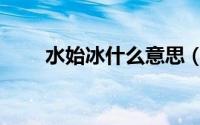 水始冰什么意思（水始冰简单释义）