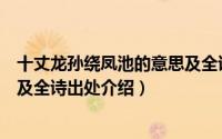 十丈龙孙绕凤池的意思及全诗出处（十丈龙孙绕凤池的意思及全诗出处介绍）